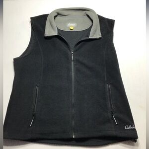 Cabela's Black and Gray Fleece Vest